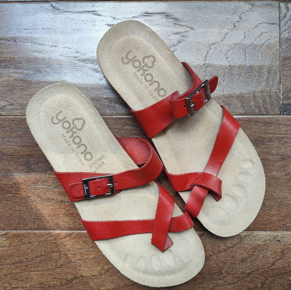 NWOT Yokono Leather Women's Sandals Size 6.5